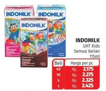 Promo Harga INDOMILK Susu UHT Kids All Variants 115 ml - Lotte Grosir