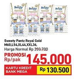 Promo Harga SWEETY Gold Pants M60, L54, XL44, XXL36  - Carrefour