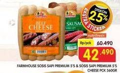 Promo Harga FARMHOUSE Sosis Sapi Premium, Cheese 360 gr - Superindo