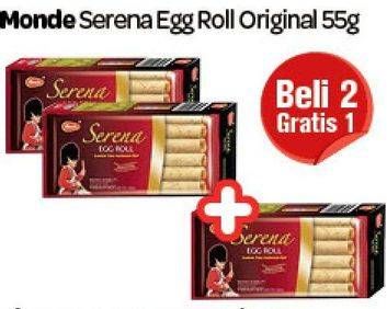 Promo Harga MONDE Serena Egg Roll Original 55 gr - Carrefour