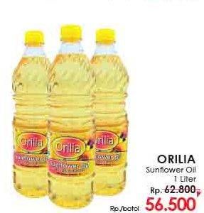 Promo Harga ORILIA Sunflower Oil 1 ltr - LotteMart