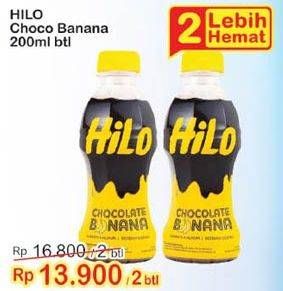 Promo Harga HILO Minuman Cokelat Chocolate Banana per 2 botol 200 ml - Indomaret