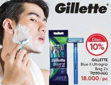 Promo Harga Gillette Blue II 2 pcs - Guardian
