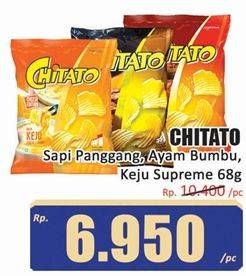 Promo Harga Chitato Snack Potato Chips Sapi Panggang Beef Barbeque, Ayam Bumbu Spicy Chicken, Keju 68 gr - Hari Hari