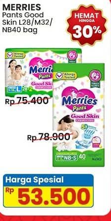 Promo Harga Merries Pants Good Skin S40 40 pcs - Indomaret