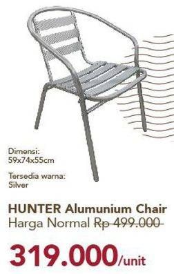 Promo Harga HUNTER Alumunium Chair  - Carrefour