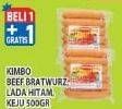 Promo Harga KIMBO Bratwurst Beef, Lada Hitam, Keju 500 gr - Hypermart