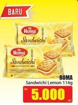 Promo Harga ROMA Sandwichi Crackers 114 gr - Hari Hari