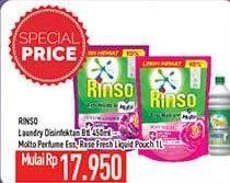 RINSO Laundry Disinfectant 450ml / Molto Perfume Essence, Rose Fresh 1L