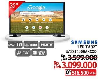 Promo Harga Samsung UA32T4500 | Smart TV 32"  - LotteMart