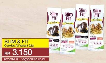 Promo Harga SLIM & FIT Cookies All Variants 22 gr - Yogya