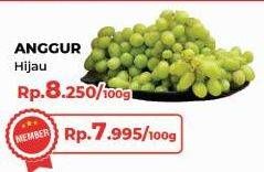 Promo Harga Anggur Hijau per 100 gr - Yogya