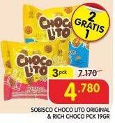 Promo Harga SOBISCO Choco Lito Rich Original, Rich Choco per 3 pcs 19 gr - Superindo