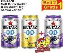 Promo Harga BINTANG Radler Zero All Variants 330 ml - Indomaret