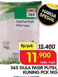 Promo Harga 365 Gula Pasir Kuning, Putih 1000 gr - Superindo