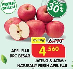 Promo Harga Apel Fuji RRC Besar per 100 gr - Superindo