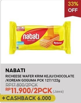 Promo Harga Nabati Wafer Richeese, Richoco, Korean Goguna 122 gr - Indomaret