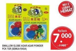 Promo Harga SWALLOW Agar Agar Powder All Variants per 2 sachet 7 gr - Superindo