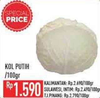 Promo Harga Kol Putih per 100 gr - Hypermart