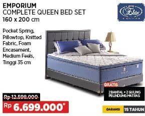 Promo Harga Elite Emporium Complete Queen Bed Set  - COURTS