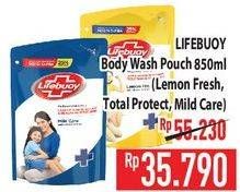 Promo Harga LIFEBUOY Body Wash Lemon Fresh, Total 10, Mild Care 850 ml - Hypermart
