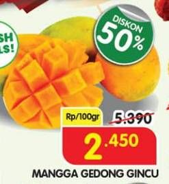 Promo Harga Mangga Gedong Gincu per 100 gr - Superindo