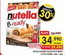 Promo Harga Nutella B-ready All Variants per 6 pcs 22 gr - Superindo