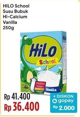 Promo Harga Hilo School Susu Bubuk Vanilla 250 gr - Indomaret