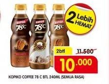Promo Harga Kopiko 78C Drink All Variants per 2 botol 240 ml - Superindo