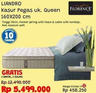 Promo Harga FLORENCE Liandro Complete Bed Set 160x200cm  - Courts
