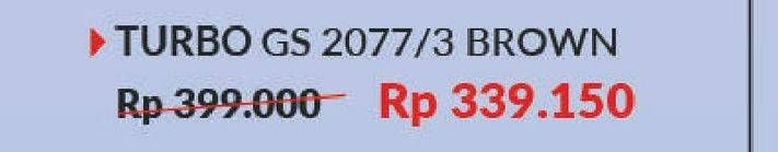 Promo Harga TURBO GS 2077 Kompor Gas 2 Tungku Brown  - COURTS