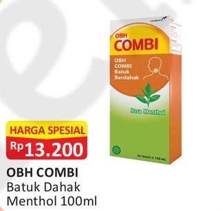 Promo Harga OBH COMBI Obat Batuk Berdahak Menthol 100 ml - Alfamart