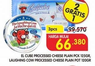 Promo Harga BELCUBE Cheese Spread Plain per 3 pcs 125 gr - Superindo