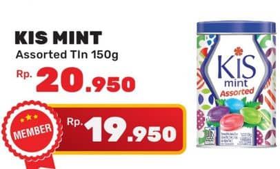 Promo Harga KIS Candy Mint Assorted 150 gr - Yogya