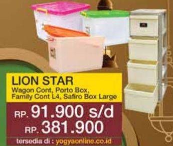 Promo Harga Lion Star Wagon Cont, Porto Box, Family Cont L4, Safiro Box Large  - Yogya