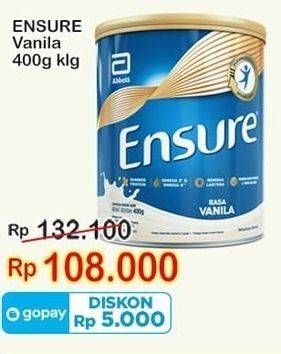 Promo Harga Ensure Nutrition Powder FOS Vanila 400 gr - Indomaret