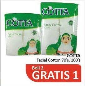 Promo Harga COTTA Facial Cotton 70's/100's  - Alfamidi
