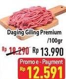 Promo Harga Daging Giling Sapi Premium per 100 gr - Hypermart