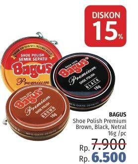 Promo Harga BAGUS Glint Premium Shoe Polish Brown, Black, Netral 16 gr - LotteMart