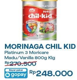 Promo Harga MORINAGA Chil Kid Platinum Madu, Vanila 800 gr - Indomaret