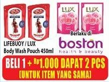 Promo Harga LIFEBUOY / LUX Body Wash 450ml  - Hypermart