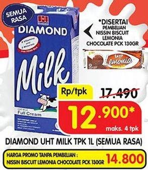 Promo Harga DIAMOND Milk UHT All Variants 1000 ml - Superindo