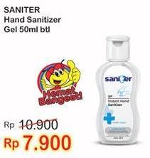 Promo Harga SANITER Gel Instant Hand Sanitizer 50 ml - Indomaret