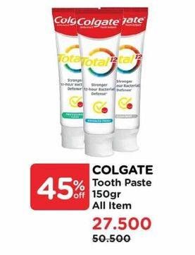 Promo Harga Colgate Toothpaste All Variants 150 gr - Watsons