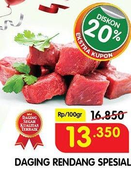 Promo Harga Daging Rendang Sapi Spesial per 100 gr - Superindo