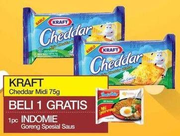 Promo Harga KRAFT Cheese Cheddar Midi 75 gr - Yogya