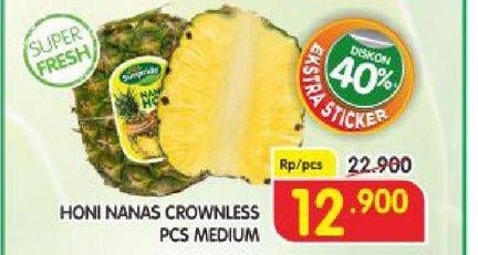 Promo Harga SUNPRIDE Nanas Honi Crownless Medium  - Superindo