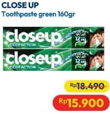 Promo Harga Close Up Pasta Gigi Deep Action Menthol Fresh 160 gr - Hypermart