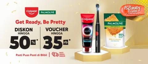 Promo Harga Colgate Palmolive Diskon Hingga 50% + Voucher Hingga 35 Ribu  - Blibli