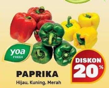 Promo Harga Paprika Merah, Hijau, Kuning per 100 gr - Yogya